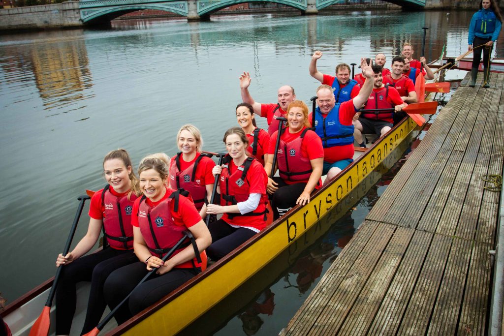 CAFRE’s agriculture education team recently competed in the 2021 Dragon Boat Race on the River Lagan raising £3250 for the Air Ambulance NI charity. Front to back Sophie Tyner, Naomi Jones, Carrie Smith, Eileen McCloskey, Roisin McCurry, Carla Heaslip, Peter Verhoeven, Brian Robson, Philip Higginson, Jonny Gillespie, Malachy Morgan, Phelim Savage, Philip Holdsworth, John Fegan, Joe Mulholland.