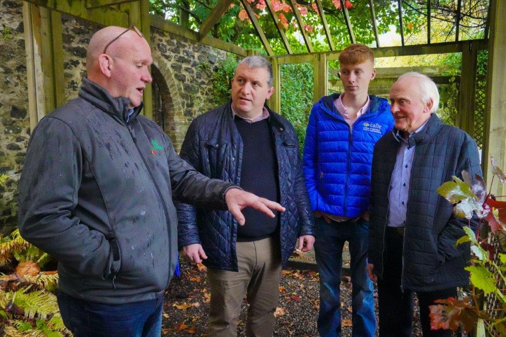 During a campus walk the Wright family met up with former CAFRE Dairy Technologist, Gary Andrews who had provided technical support in the development of Ballylisk cheese products.
