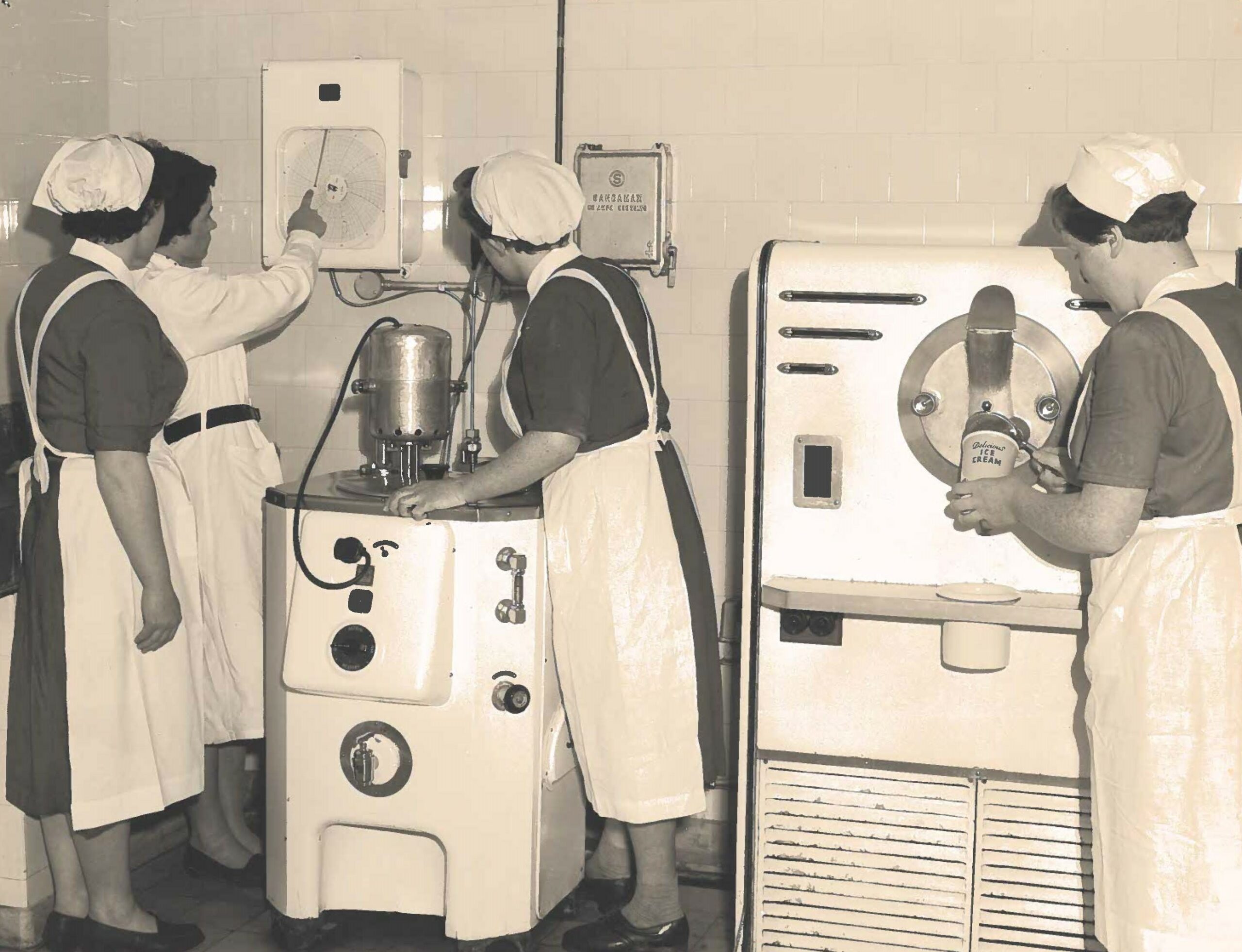 Photo 3 Instruction in ice-cream making at Loughry in 1952.