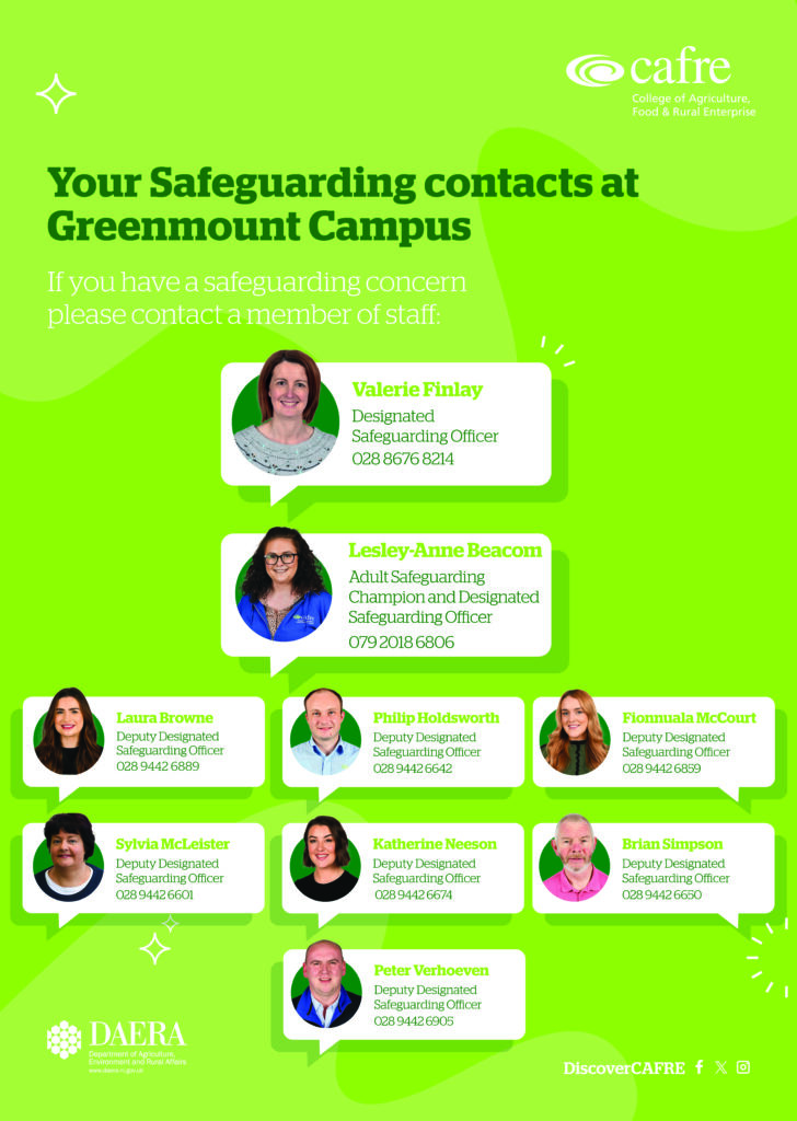 CAFRE - Safeguarding Poster Greenmount 2024